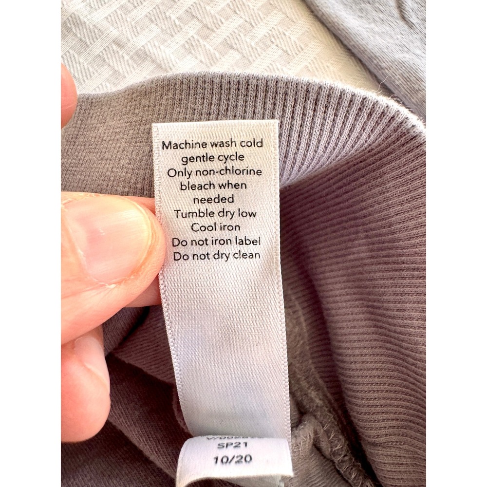 Athleta Dip Dye Sweatshirt Purple Grey Ombre Raglan Pullover Small RN 54023 - Picture 11 of 13